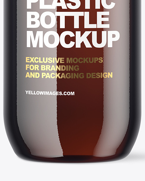 Amber Plastic Bottle Mockup Amber Plastic Bottle Mockup