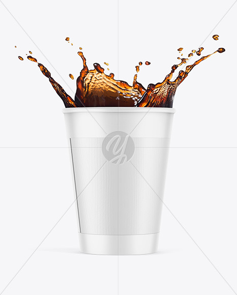 Matte Coffee Cup w/ Holder Mockup
