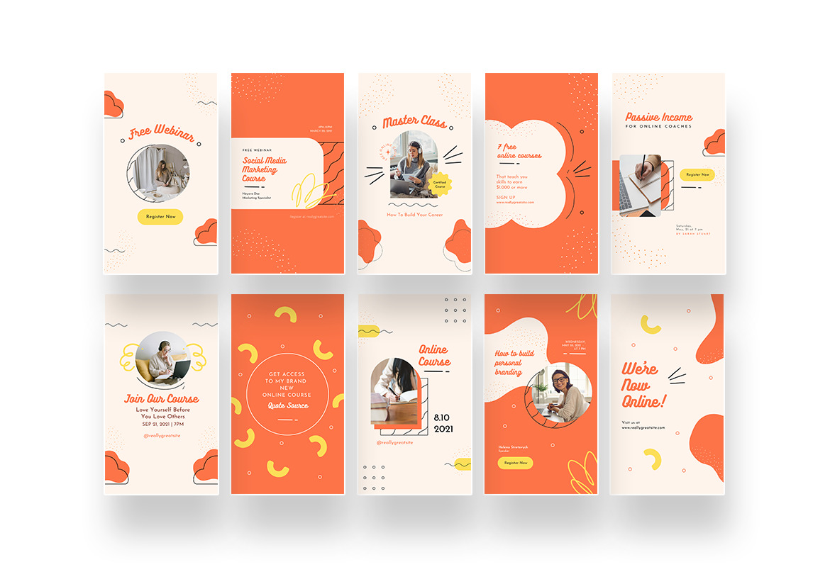 Fun and Stylish Online Course Instagram Template