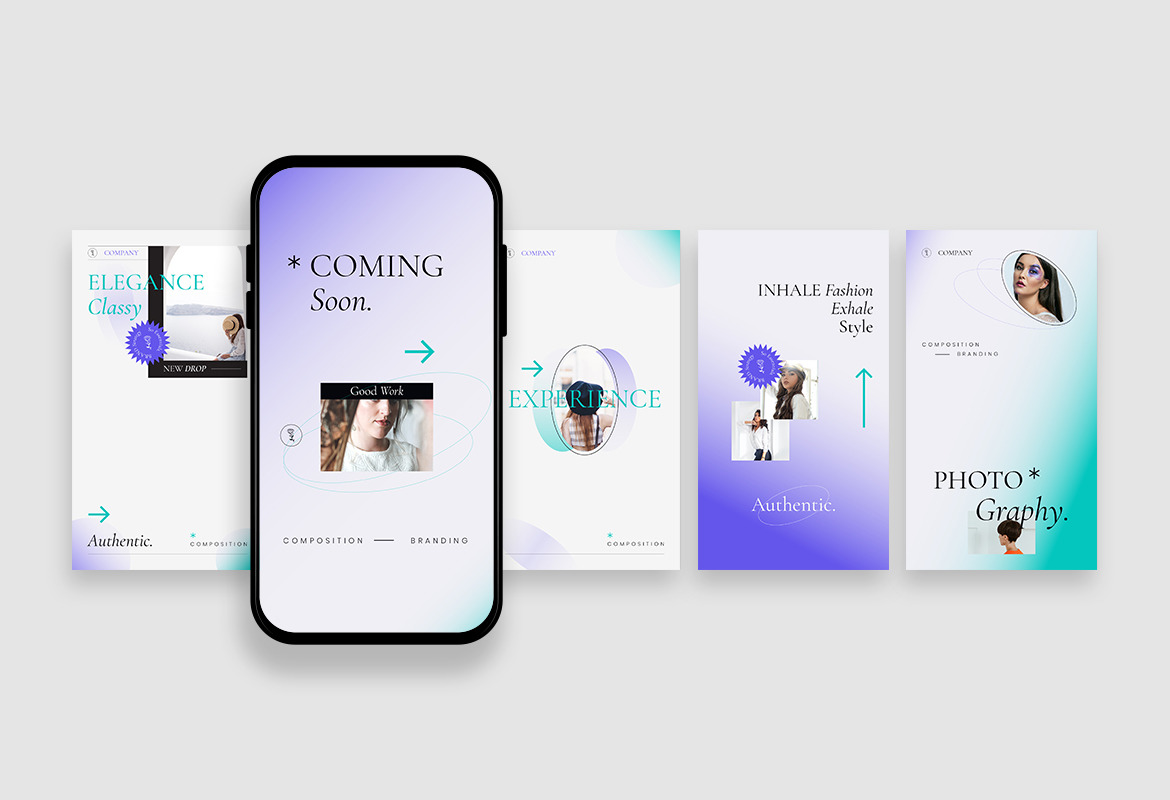 Sparkling Modern Gradient Fashion Instagram Template