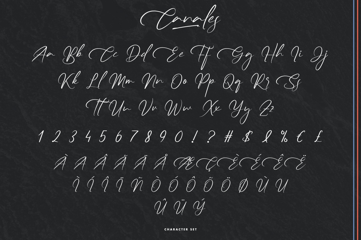 Canales Signature Font