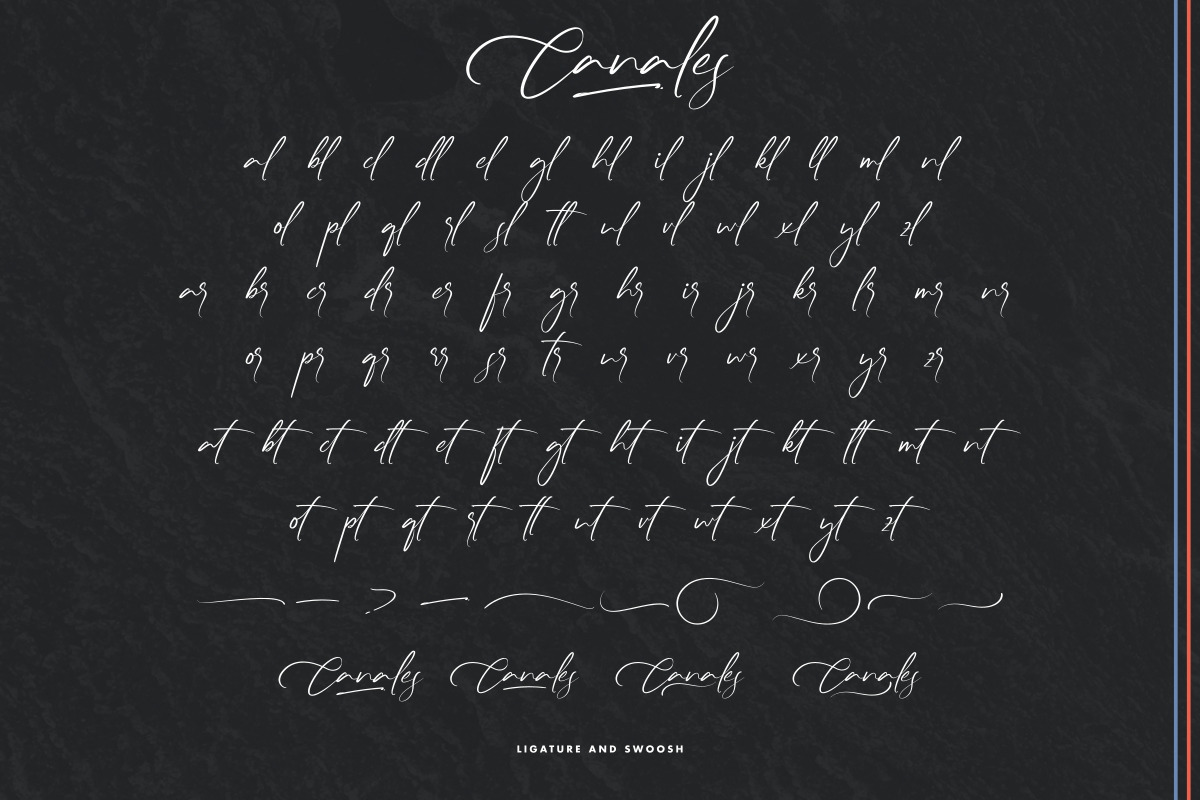 Canales Signature Font