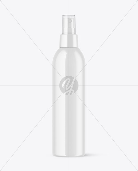 Glossy Spray Bottle Mockup