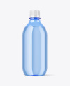 Blue Plastic Water Bottle Mockup