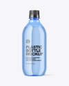 Blue Plastic Water Bottle Mockup