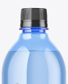 Blue Plastic Water Bottle Mockup