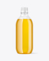 Clear Plastic Apple Juice Bottle Mockup