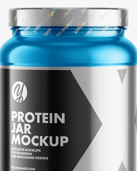 Metallic Protein Jar Mockup