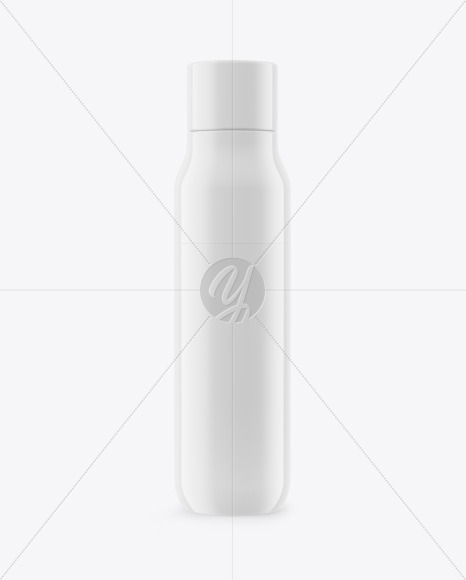 Glossy Thermos Bottle Mockup