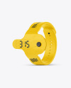 Fitness Silicone Bracelet Mockup - Half Side View