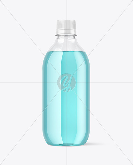 Clear Plastic Drink Bottle Mockup