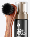 Foam Bottle with Shoe Brush Mockup