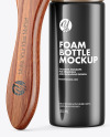 Foam Bottle with Shoe Brush Mockup