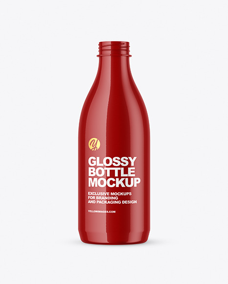 Glossy Plastic Bottle Mockup