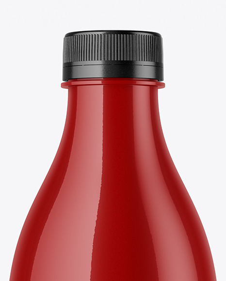 Glossy Plastic Bottle Mockup