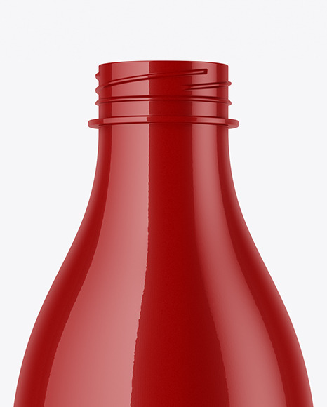Glossy Plastic Bottle Mockup