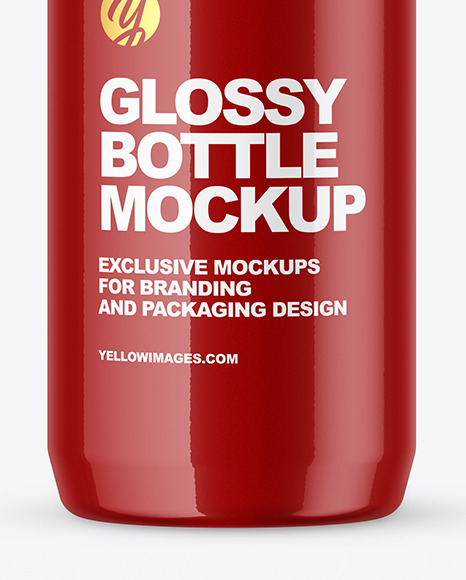 Glossy Plastic Bottle Mockup