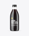 Clear Plastic Bottle with Dark Drink Mockup