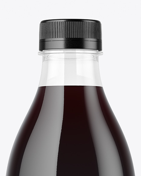 Clear Plastic Bottle with Dark Drink Mockup