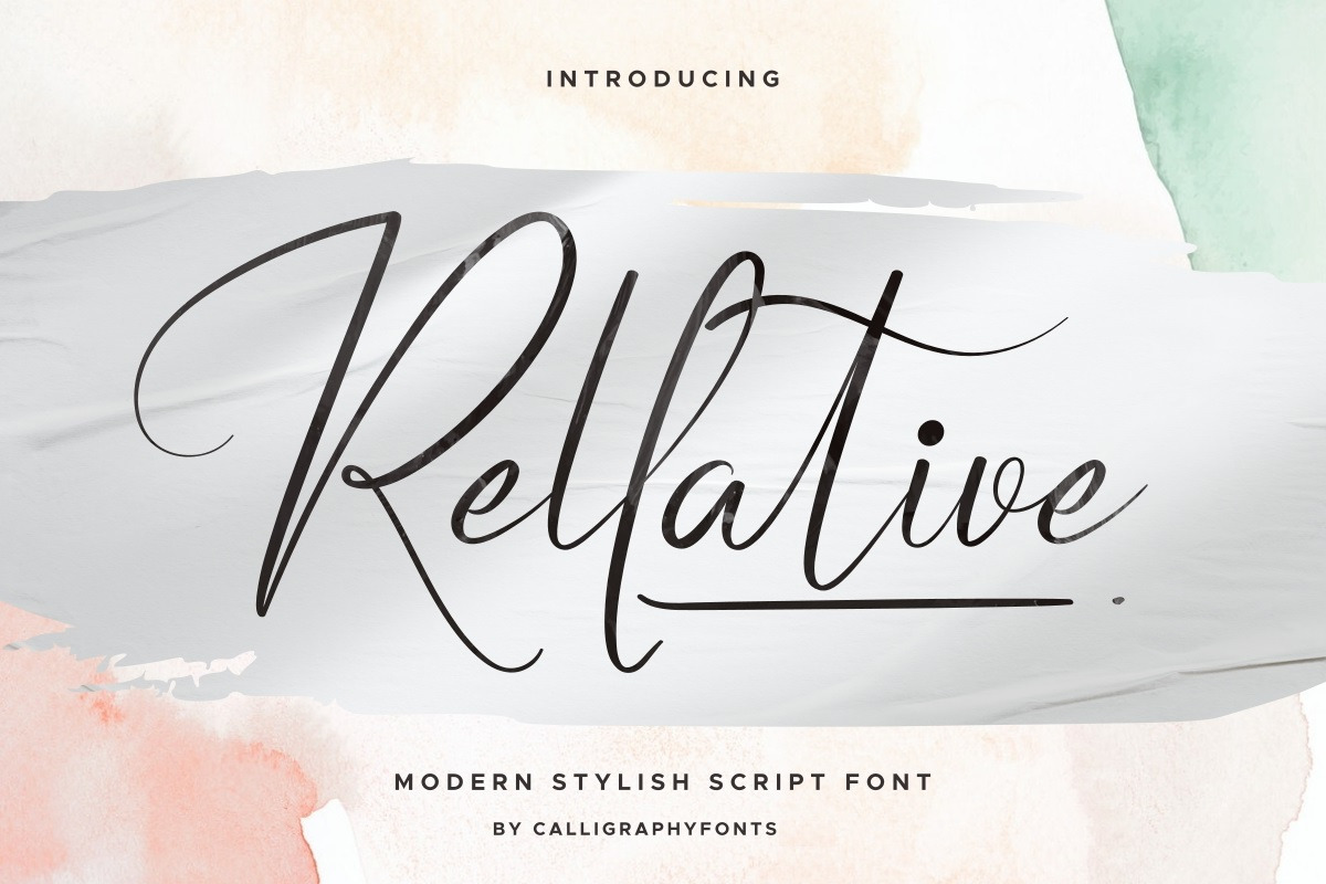Rellative Signature Brush Font Rellative Signature Brush Font