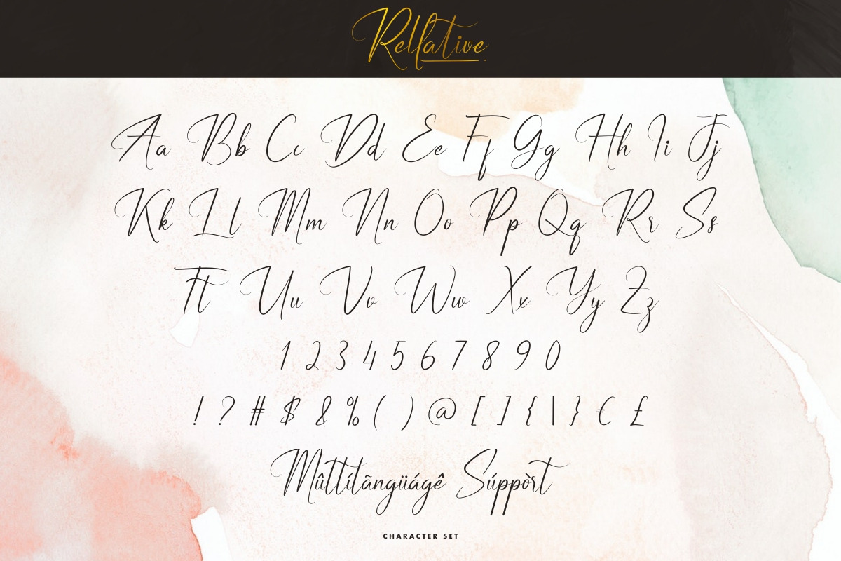 Rellative Signature Brush Font Rellative Signature Brush Font