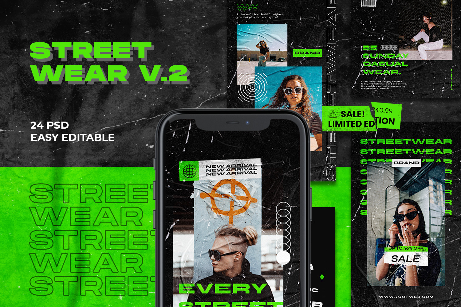 Streetwear V.2 Instagram Template Streetwear V.2 Instagram Template