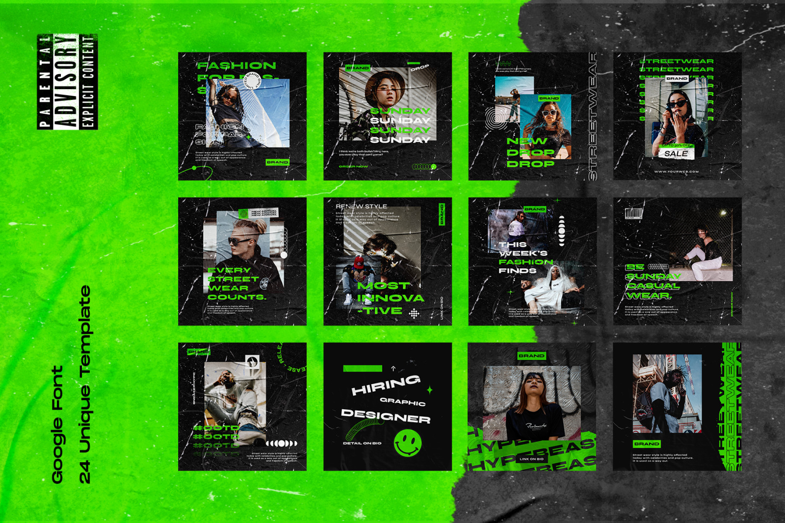 Streetwear V.2 Instagram Template Streetwear V.2 Instagram Template