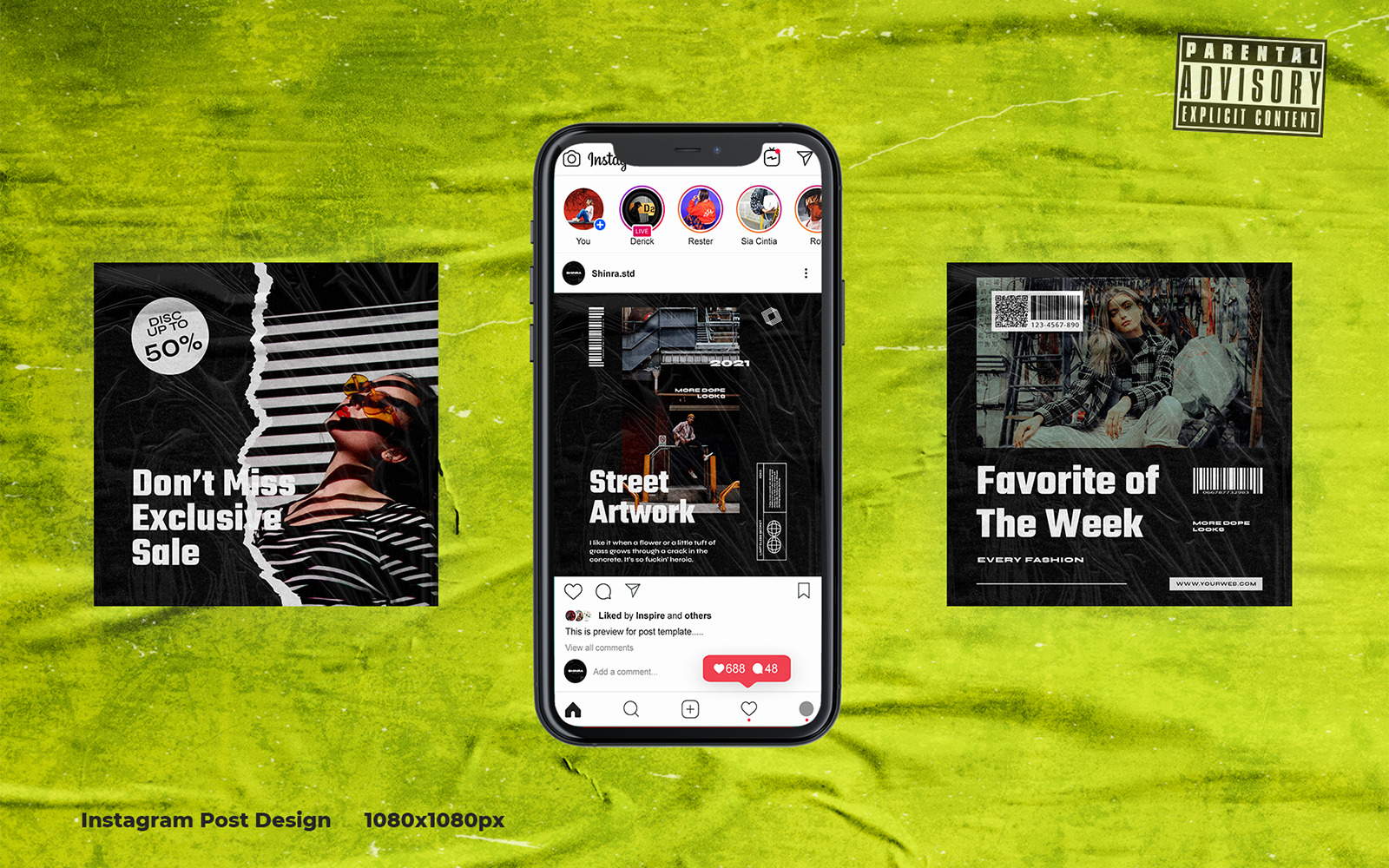 Chromion Hypebeast Instagram Template