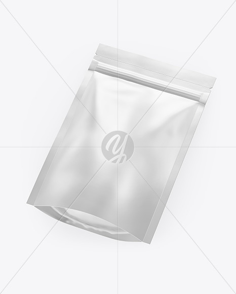 Matte Metallic Stand-Up Pouch Mockup