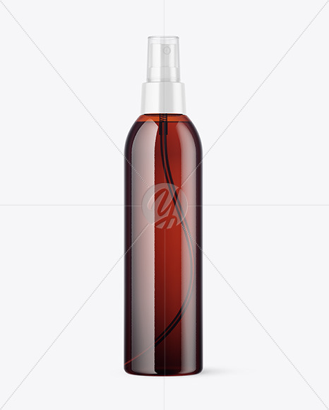 Amber Spray Bottle Mockup