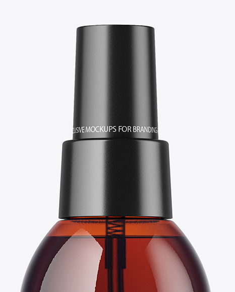 Amber Spray Bottle Mockup