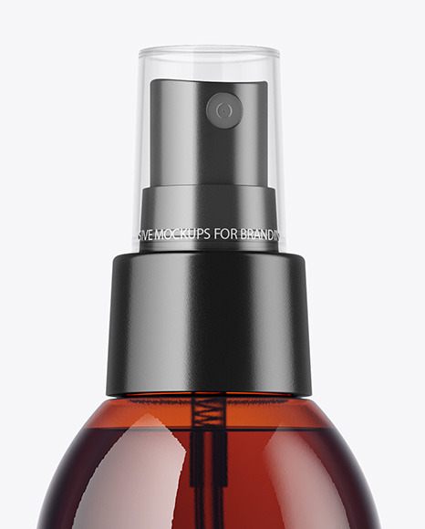 Amber Spray Bottle Mockup