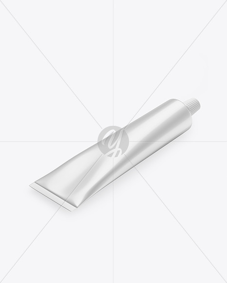 Glossy Metallic Cosmetic Tube Mockup