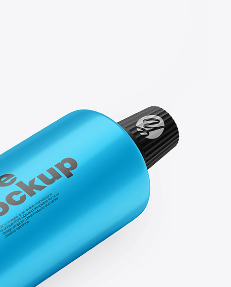 Glossy Metallic Cosmetic Tube Mockup