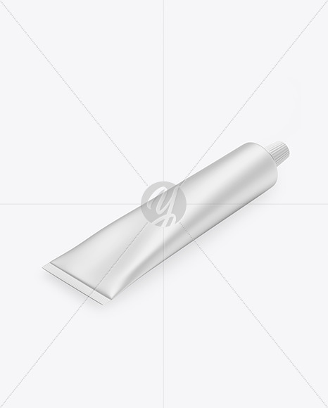 Matte Metallic Cosmetic Tube Mockup