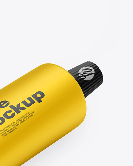 Matte Metallic Cosmetic Tube Mockup