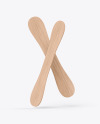 Two Wooden Sticks Mockup