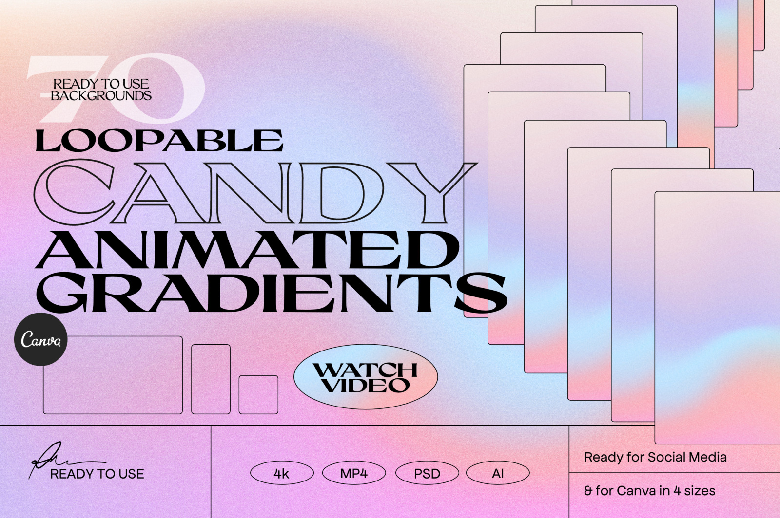 CANDY Animated Gradients Backgrounds