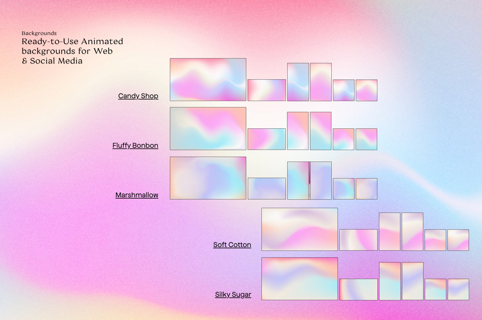 CANDY Animated Gradients Backgrounds