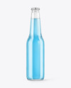 Clear Glass Drink Bottle Mockup