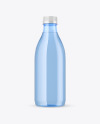 Blue Plastic Water Bottle Mockup