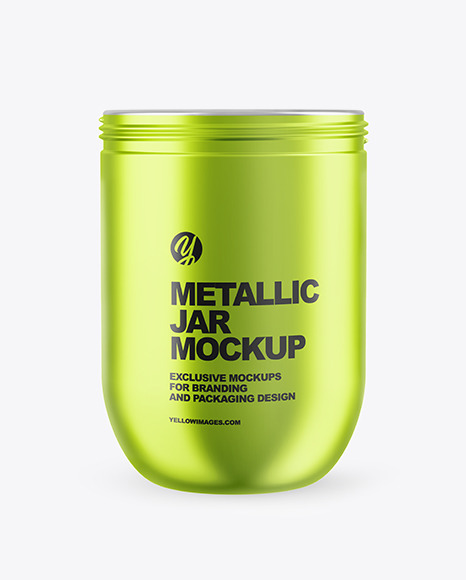 Metallic Jar Mockup