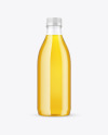 Clear Plastic Apple Juice Bottle Mockup