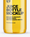 Clear Plastic Apple Juice Bottle Mockup