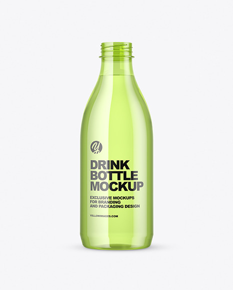 Colored Plastic Bottle Mockup