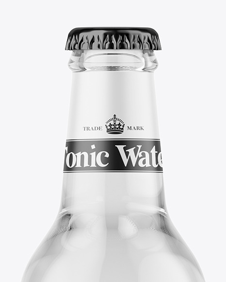 Clear Glass Water Bottle Mockup