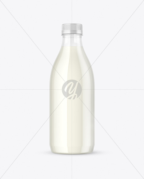 Clear Plastic Milk Bottle Mockup