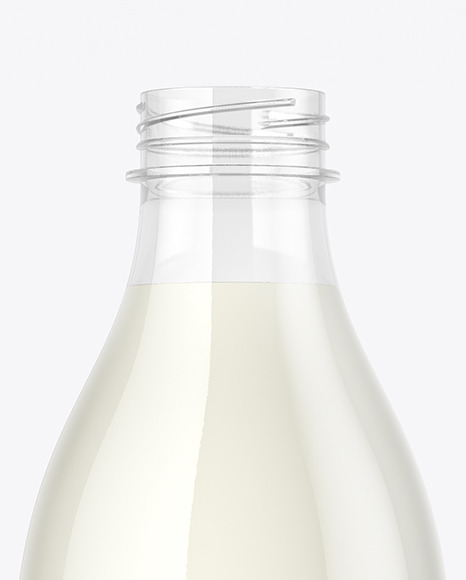 Clear Plastic Milk Bottle Mockup