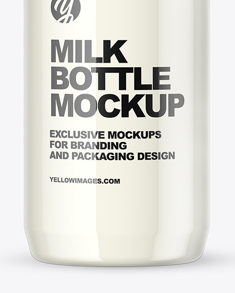 Clear Plastic Milk Bottle Mockup