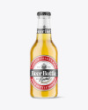 Clear Glass Bottle with Lager Beer Mockup